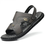 Beach Holiday Men Sandals Summer Cushion Sandals Male Casual Sport Outdoor Light Sandals Men MartLion 7807 Gray 43