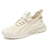 Women's Sports Shoes Breathable Ultra-light Mesh Hollow Casual MartLion Beige 41 