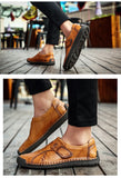  Genuine Leather Men's Casual Shoes Outdoor Walking Loafers Sneakers Leisure Vacation Soft Driving Mart Lion - Mart Lion