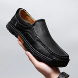 Men Leather Shoe Natural Leather Shoes for Men Sneakers Male Loafers MartLion   