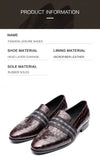 Deluxe Men's Casual Loafers Shoes Luxury Hand Printing Loafers Slip on Everyday Wear Genuine Leather MartLion   