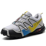 Men's Hiking Shoes Water Resistance Outdoor Sneakers Non-Slip Lightweight Trail Running Camping Breathable Climbing Travel Mart Lion JD4-Grey Yellow CN 39
