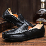 Leather Men's Shoes Casual Formal Loafers Moccasins Breathable Slip on Driving Mart Lion Skeleton black 37 