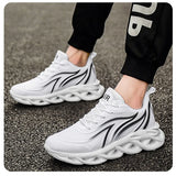 Running Shoes Men's Flame Printed Sneakers Knit Athletic Sports Blade Cushioning Jogging Trainers Lightweight MartLion   