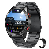 ECG+PPG Bluetooth Call Smart Watch Men's Health Heart Rate Blood Pressure Fitness Sports Watches Sports Waterproof Smartwatch MartLion Black steel belt  