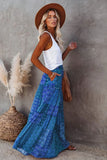 Ethnic Style Vintage Long Skirt Women Summer Loose Beach Ladies  Casual MartLion   