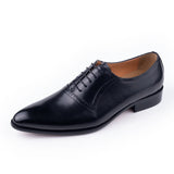 Oxford Brogue Formal Dress Men's Shoes Handmade Genuine Leather Shoes Designer Leather MartLion black 39 