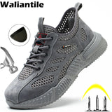 Summer Men's Safety Work Shoes Sneakers Comfort Puncture Proof Construction Working Boots Steel Toe Footwear MartLion   
