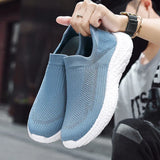 Soft-sole Walking Men's Shoes Lightweight Casual Sneakers Breathable Slip on Loafers Unisex Women MartLion   