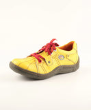 Line Pattern Handmade Women's Single Shoes MartLion Yellow 36 