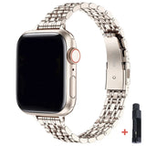 Stainless Steel Strap For Apple Watch Ultra 2 Band 49mm 42mm 44mm Metal Bracelet iWatch Series 9 8 7 6 SE 5 4 3 Women 45mm 41mm MartLion Starlight-Tool 38 40 41mm CHINA