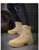 Fujeak Tactical Boots Outdoor Non-slip Snow Men's Military Desert Combat Platform Ankle Shoes Mart Lion   