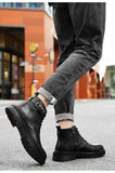 Genuine Leather Boots Men's Keep Warm Winter With Ankle Masculina Mart Lion   