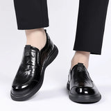 Luxury Men's Loafers Casual Shoes Breathable Leather Men's Flats Retro Driving Leisure Office Loafers MartLion   