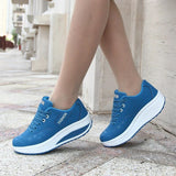 Women Sneakers Shoes Vulcanized Flats Walking Platform Sports Mart Lion   