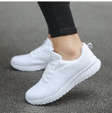 Women Flats Lightweight Shoes Women Lace Up Nurse Round Toe Sneakers Walking MartLion   