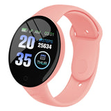 D18pro Smart Watch Heart Rate Blood Pressure Fitness Tracker Kids Watches Men's Women Wristband Sport Smartwatch For Android IOS MartLion Pink(AE存量)******  