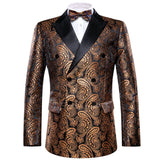 Men's Luxury Blazer Party Wedding Dress Jacket Suit Gold Thread Slim Dress Suit Barry Wang Mart Lion XX-0005 S 