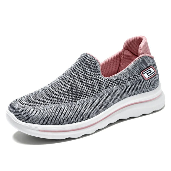 Women Shoes Summer Flying Weave Sneakers Super Light Vulcanized Mesh Breathable Sneakers MartLion grey 39 