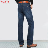 Men  Longer Pants Black Denim  Waisted Slim Fit Plus Stretched Trousers MartLion NO. 613 46 CHINA