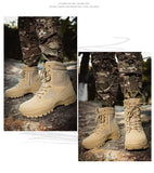 Fujeak Tactical Boots Outdoor Non-slip Snow Men's Military Desert Combat Platform Ankle Shoes Mart Lion   