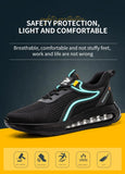 Breathable Mesh Indestructible Shoes Air Cushion Safety Men's Anti-smash Anti-puncture Work Sport Protective Boots MartLion   