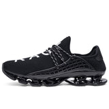 Breathable Running Shoes Men's Sneakers Bounce Summer Outdoor Athletic Training Zapatills Mart Lion TK02Black 6.5 