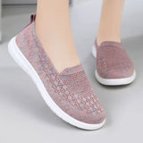 Shoes Woman Trend Loafers Ballet flats Slip-on Cotton Ladies Sneakers Summer Footwear Breathable Barefoot MartLion   