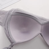 Bras Plaid Thin Cup Push Up  Bralette Tops Female Middle Aged Padded MartLion   