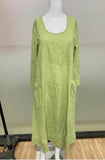  Long Dresses Delicate St Patrick's Day Print Mid-Calf For Woman O-Neck 3/4 Sleeves Ladies Frocks MartLion - Mart Lion