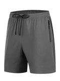 Men's shorts sports running fitness cycling, hiking quick drying breathable and micro elastic shorts MartLion GRAY S 