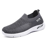 Spring Summer Men's Shoes Outdoor Casual Sneakers Lightweight Breathable Loafers Slip-on Hombre MartLion Summer Style - Grey 44 