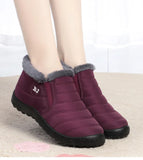 Women Boots Slip On Winter Shoes Waterproof Ankle Winter Boots Female Snow Black Femininas MartLion   