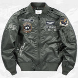 Bomber Jacket Men's Air Force MA 1 Military Baseball Jacket Coat Thick Cargo Jacket Clothing MartLion Thin green M 50-62.5kg 