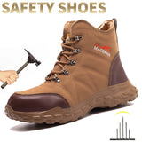 Steel Toe Men's Work Safety Boots Anti-smash Anti-puncture Tactical Combat Bulletproof Indestructible MartLion   