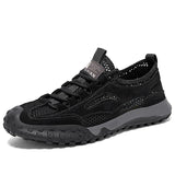 Golden Sapling Men's Casual Sport Shoes Breathable Outdoor Loafers Flats Classics Mountain Trekking Footwear MartLion Black 38 