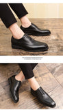 British Style Brown Leather Shoes Men's Square Toe Oxford Dress Zapatos Vestir Hombre MartLion   