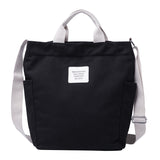 Women's Leisure Canvas Shoulder Bags Designer Large-capacity Ladies Simplicity Handbags Female Versatile Crossbody Mart Lion Black  