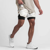 Summer Gym Jogging Exercise Shorts Men's Sports Fitness Quick-drying Double-layer Two-in-one Running Shorts MartLion   