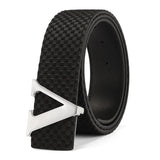 Luxury Brand Designer Belts Automatic Buckle Men's Belts Genuine Leather for Women Dress Strap for Jeans MartLion Silvery Black 105CM 