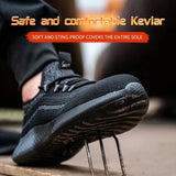 Security Protective Men's Sport Shoes Anti-smash Anti-puncture Work Shoes Safety Steel Toe Work Boots Lightweight MartLion   
