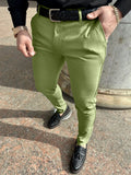 Casual Slim Men's Pants  Breathable European and American MartLion Light Green XL 