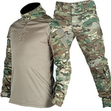 G3 Tactical Suit 2 Pieces Sets Men's Military Training Uniforms Combat Shirts and Pants Outdoor Airsoft Field Paintball Camo Kits MartLion CP Camo 2 pcs sets L 
