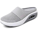 Real Air Cushion Women Shoes Casual Increase Cushion Sandals Non-slip Platform for Breathable Mesh Outdoor Walking Slippers MartLion GRAY 35 