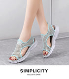 Women Slippers Sandals Fish Mouth Lady Slides Breathable Mesh Mules Shoes Casual Platform Flip Flops MartLion   