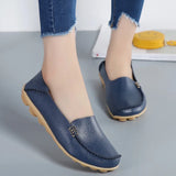 Flat Shoes Slip For Women's moccasins Genuine Leather Loafers MartLion   