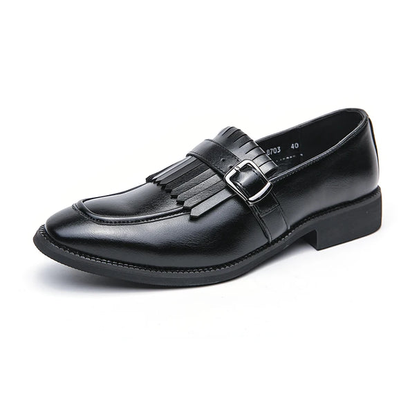  Pointed Toe Men's Dress Shoes Leather Casual Suede Loafers Zapatos De Hombre MartLion - Mart Lion