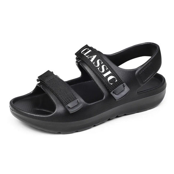 Summer Men's Sandals Flat Casual Outdoor Couple Trekking Non Slip Shoes Comfort Beach Aqua Breathable MartLion black 2330 10 