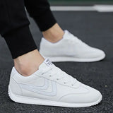 Men's Shoes Sneakers White Board White Zapatillas Hombre Soft White Pointed Flat MartLion White B 40 
