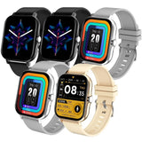Smart Watch Android Phone 1.83" Color Screen Full Touch Dial Smart Watch Bluetooth Call Smart Watch Men's For XIaomi MartLion 2Bk2Grey1Gold 1.44 Inch 